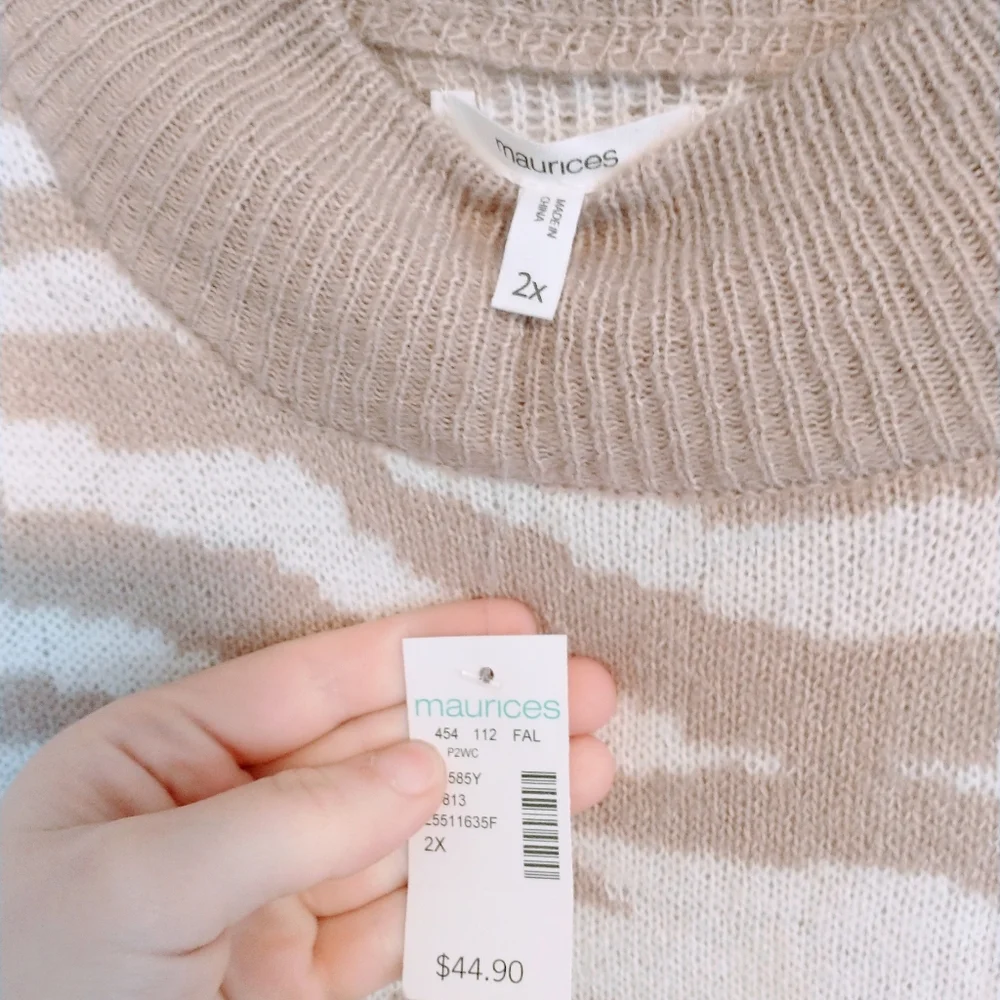 NWT Maurices animal print sweater